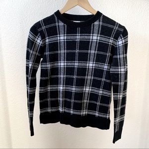 A new day black and white plaid sweater size xs